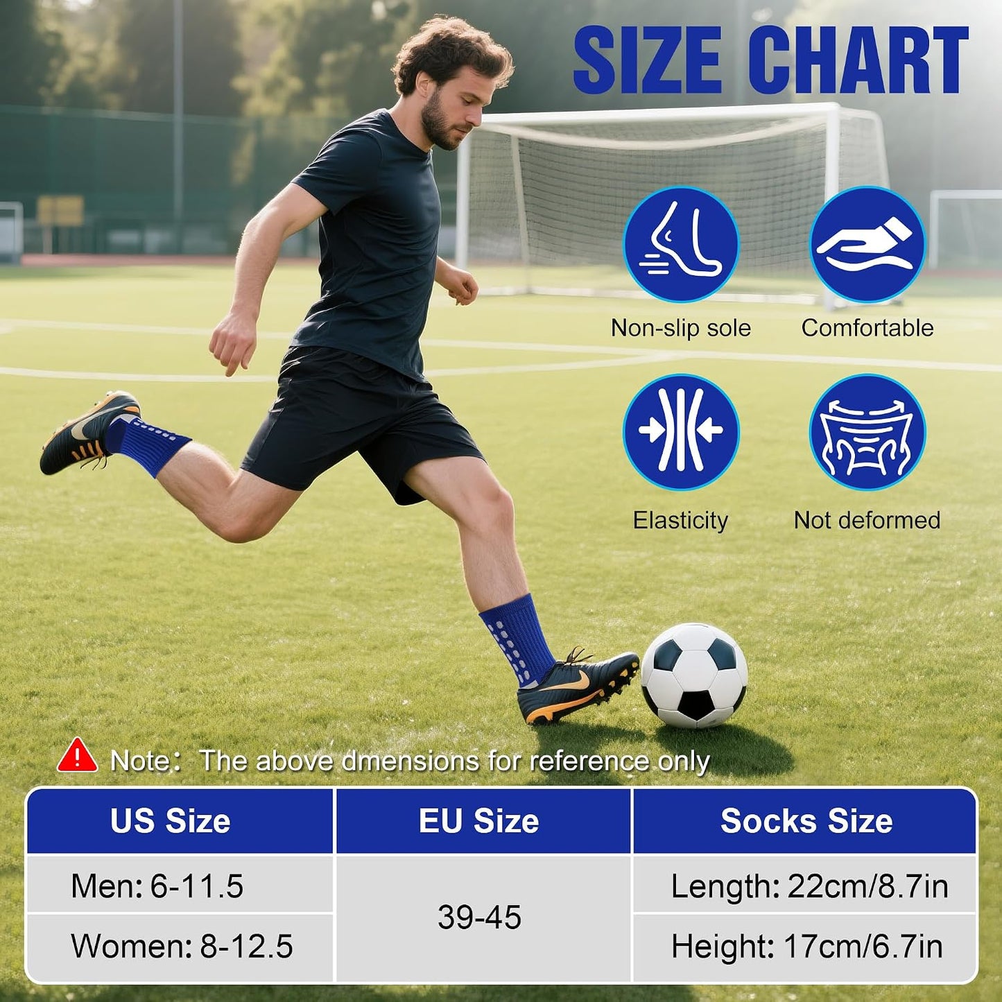 4 Pairs Men'S Soccer Socks with Grip Pads Non-Slip Football Basketball Sports Grip Soccer Socks for Men Women