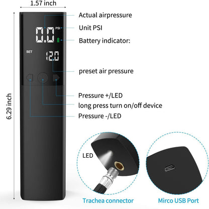 Electric Ball Pump for Sports Balls, Basketball Pump with Gauge and LCD | Portable Ball Inflator for Basketball Football Volleyball Soccer Ball, 15 PSI with 2 Pin and 1 Air Hose