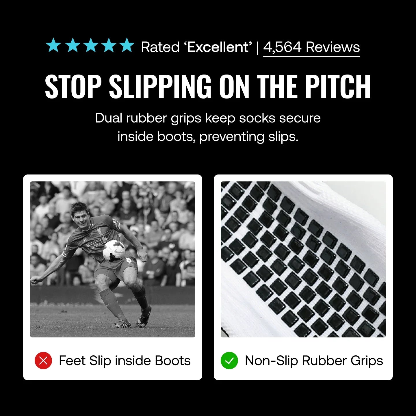 Soccer Grip Socks with Cushioned Ankle Protection