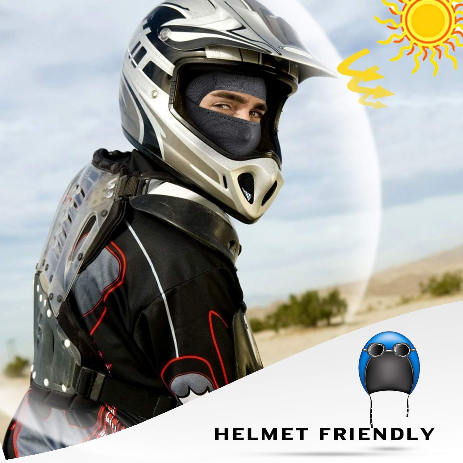 3 Pack Balaclava Ski Mask - Breathable UV Protection Face Cove for Motorcycle, Football, Cycling, Outdoor Sports