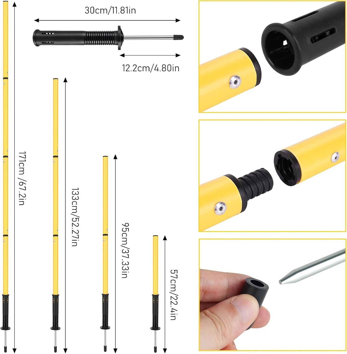 Soccer Agility Training Equipment: 6 Soccer Agility Poles, 20Ft Agility Ladder, 10 Soccer Cones, 1 Jump Rope. Soccer Training Poles for Speed Training, Agility Training