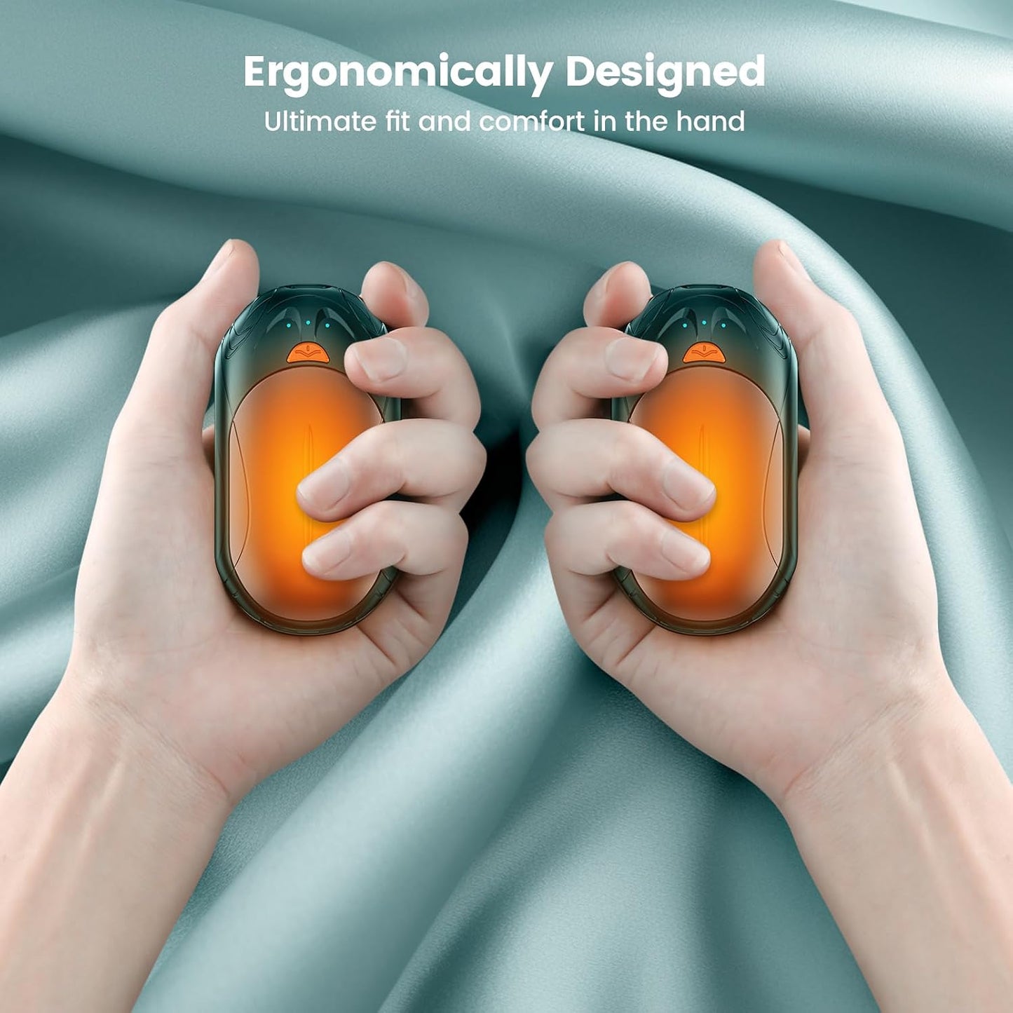 Hand Warmers Rechargeable 2 Pack, Smart Hand Warmer Max. 20Hrs Heat, 3 Levels 108-131°F, Hunting Gear, Golf Accessories, Stocking Stuffers for Men Women, Christmas Men Gifts