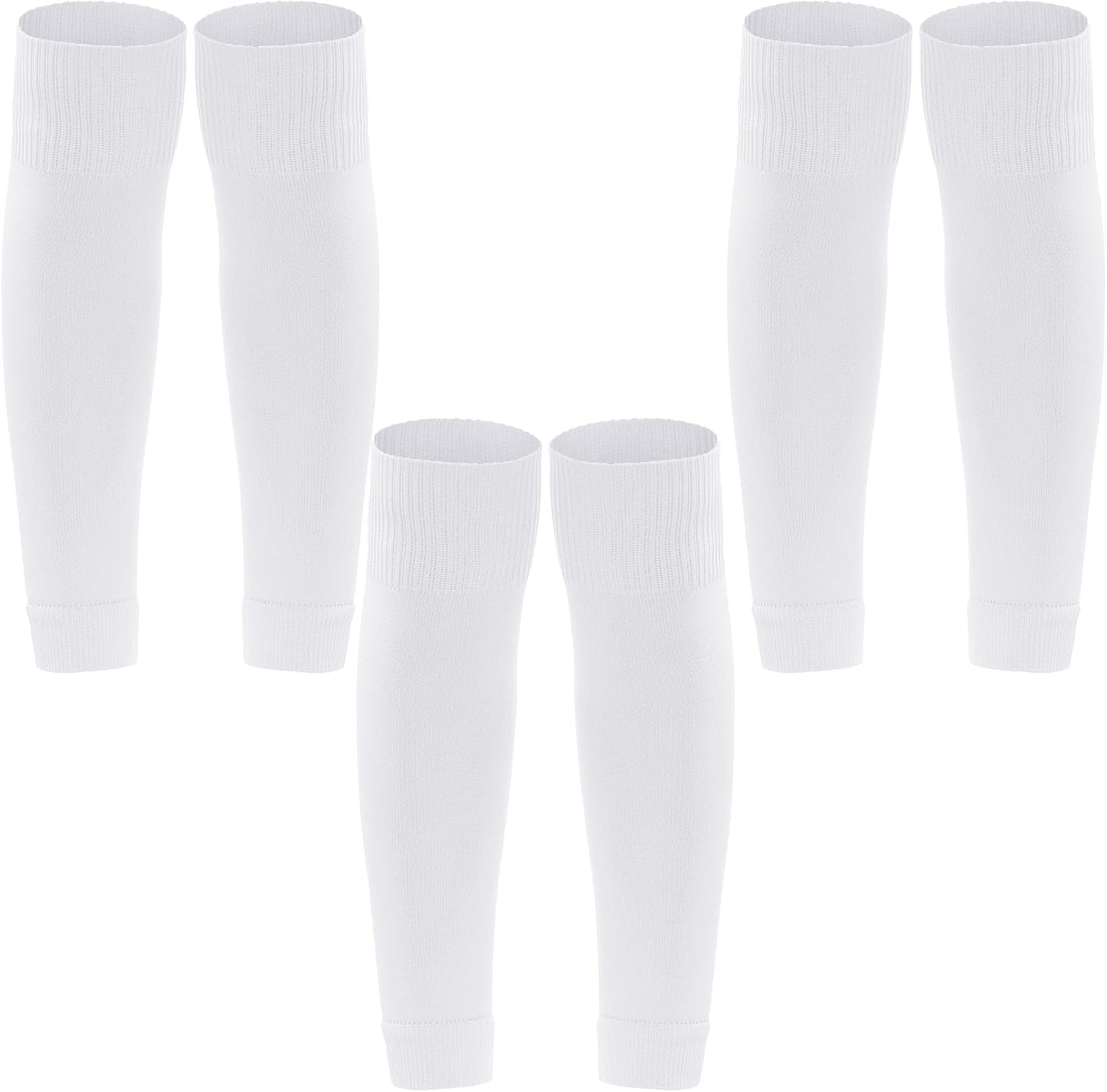 3 Pairs Leg Sleeve Shin Pre Cut Socks for Kids Youth Men Women Soccer Running Cycling