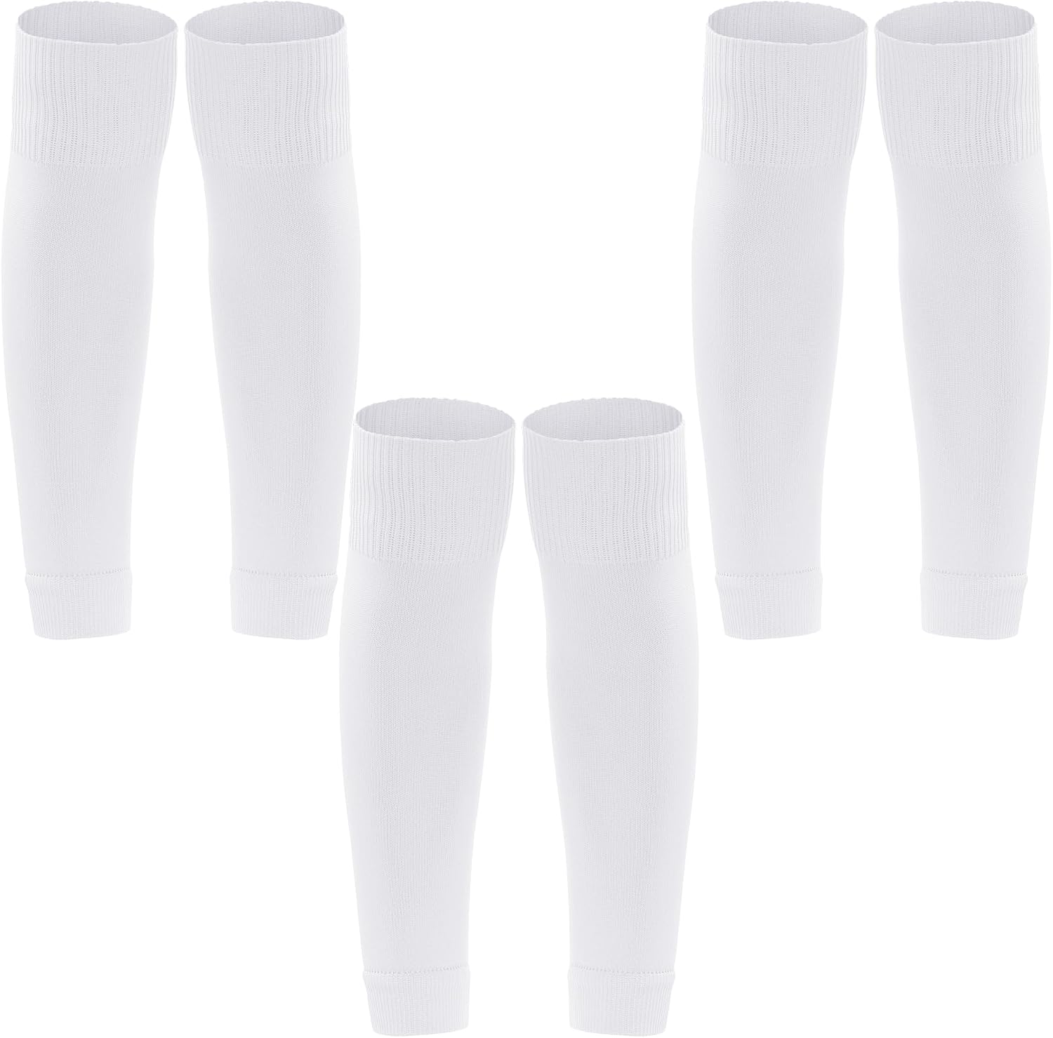 3 Pairs Leg Sleeve Shin Pre Cut Socks for Kids Youth Men Women Soccer Running Cycling