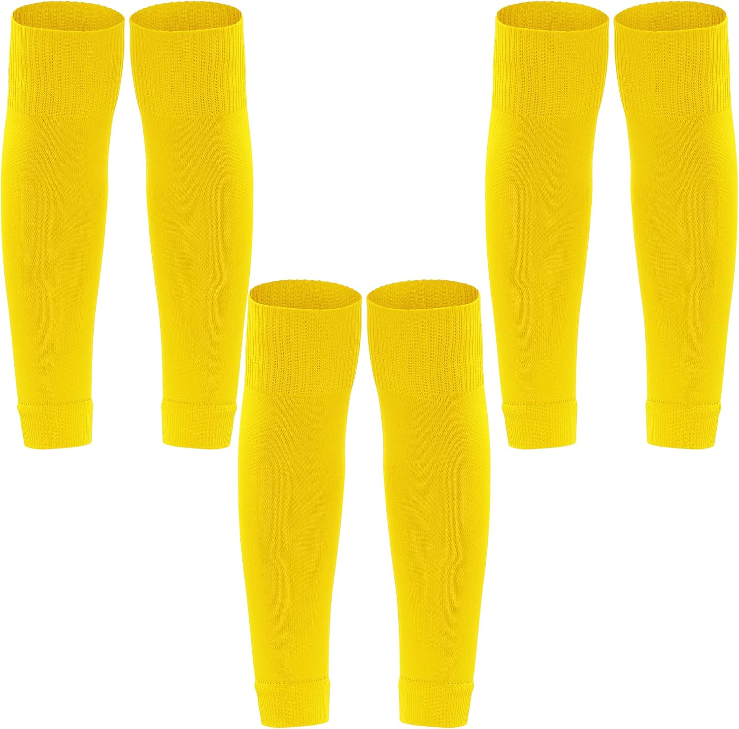 3 Pairs Leg Sleeve Shin Pre Cut Socks for Kids Youth Men Women Soccer Running Cycling