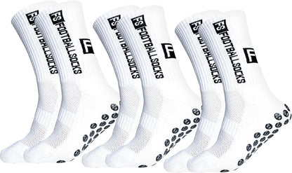 3 Pairs anti Slip Soccer Socks, Men'S Grip Socks Soccer Non Skid Ball Socks for Football Basketball Rugby Sports Grip Socks