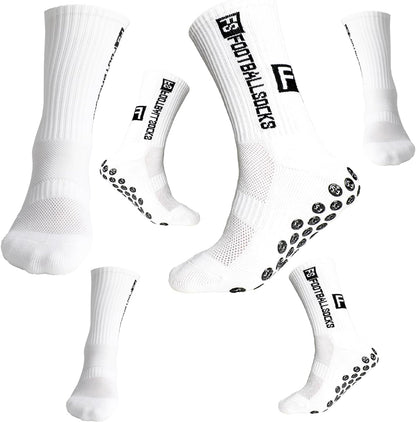 3 Pairs anti Slip Soccer Socks, Men'S Grip Socks Soccer Non Skid Ball Socks for Football Basketball Rugby Sports Grip Socks