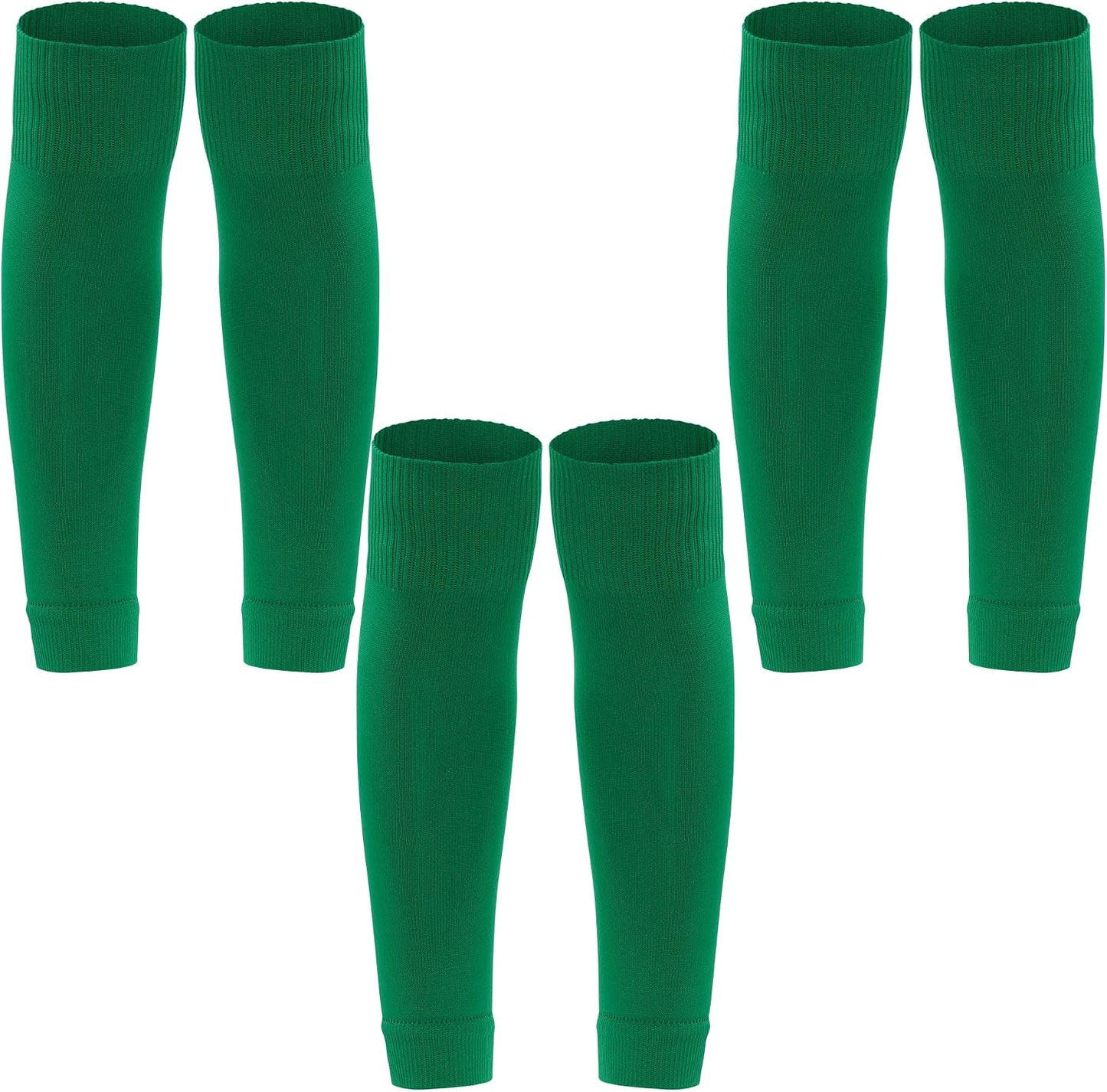 3 Pairs Leg Sleeve Shin Pre Cut Socks for Kids Youth Men Women Soccer Running Cycling