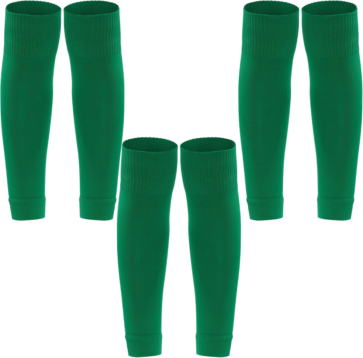 3 Pairs Leg Sleeve Shin Pre Cut Socks for Kids Youth Men Women Soccer Running Cycling