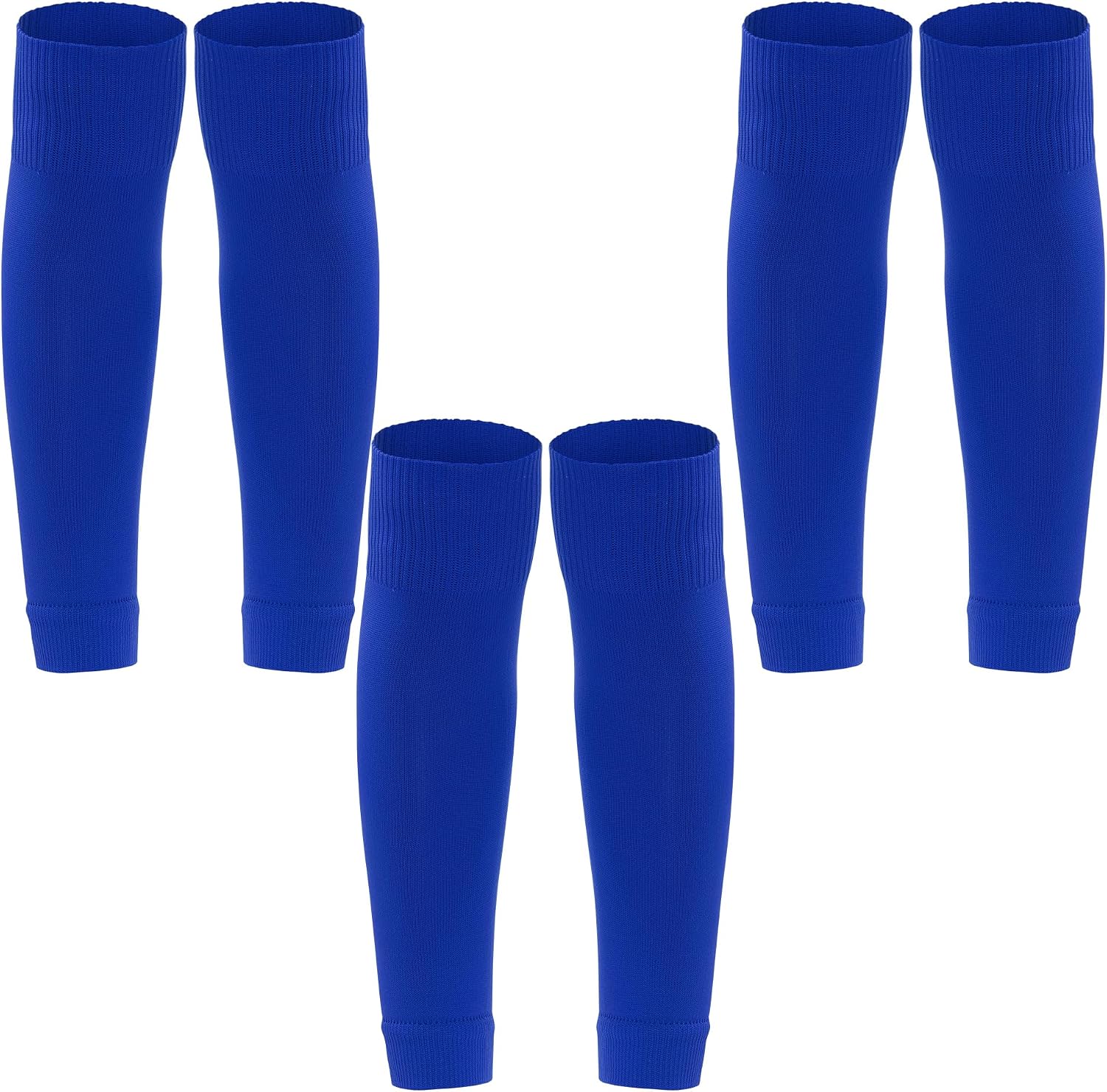 3 Pairs Leg Sleeve Shin Pre Cut Socks for Kids Youth Men Women Soccer Running Cycling