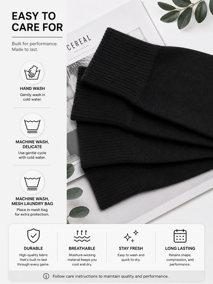 OneSowe Pro Leg Sleeves — Pre-Cut Compression Sock Sleeves, 3 Pairs