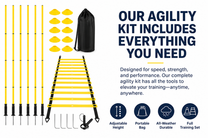 Onesowe Pro Agility Kit — Poles, Ladder & Cones for Speed Training