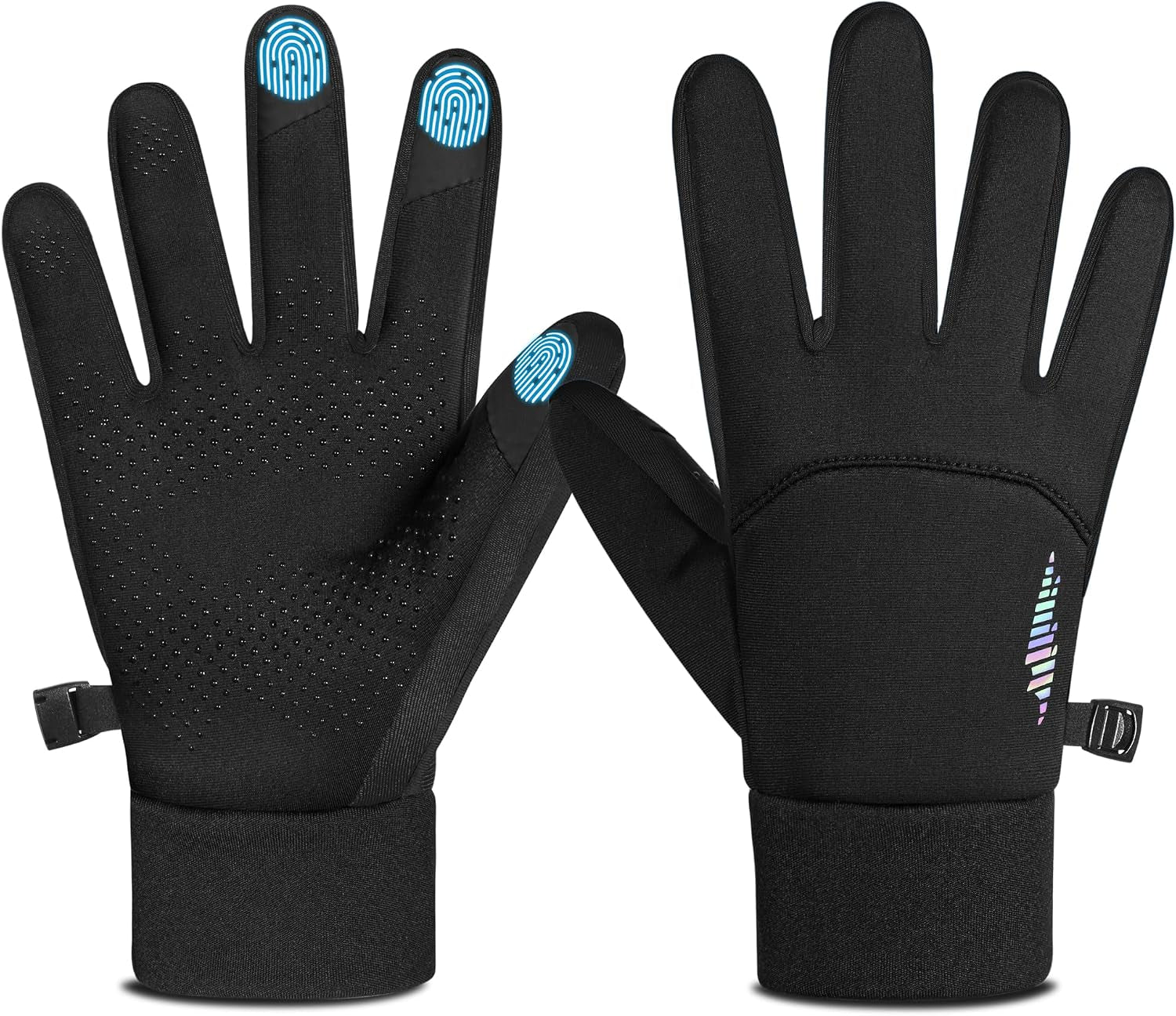 Kids Warm Winter Gloves Touchscreen Cycling Running Cold Weather | Comfortable Soft Breathable Water-Resistant Portable Buckle Anti-Slip for Outdoor Hockey Snowboarding Riding Hiking Boy Girl
