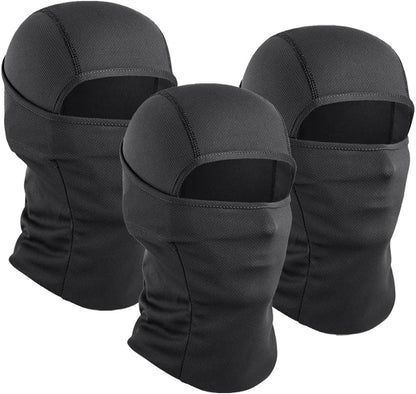3 Pack Balaclava Ski Mask - Breathable UV Protection Face Cove for Motorcycle, Football, Cycling, Outdoor Sports
